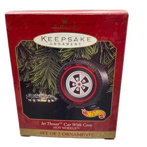 Hallmark Ornament Jet Threat Car Hot Wheels 1999 New in Box‎